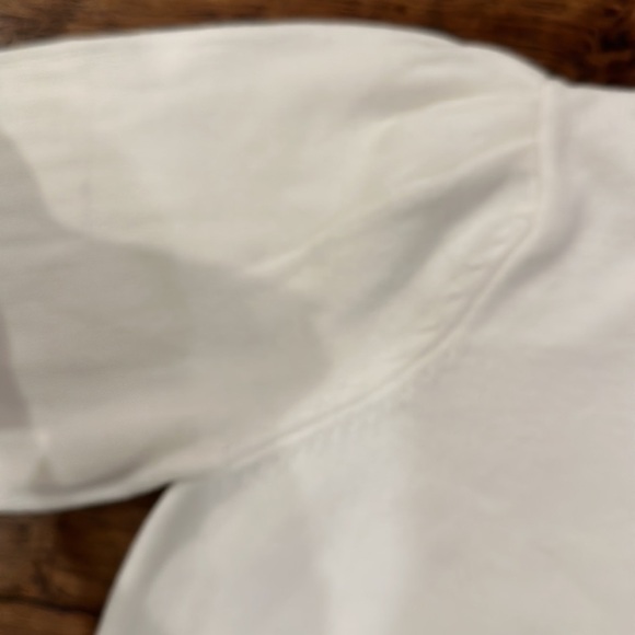 French Connection Babysoft Cropped Puff Sleeve Turtleneck Jumper Sweater White - Picture 3 of 8